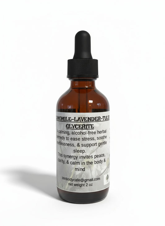 Chamomile-Lavender-Tulsi (Holy Basil) Glycerite